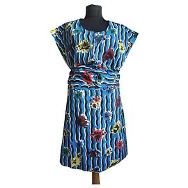 Robe Bimba & Lola en coton bleu multicolore Taille L Bleu Multicolore
