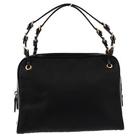 [Used] PRADA Prada Handbag Nylon Leather Black Mini Bag Black