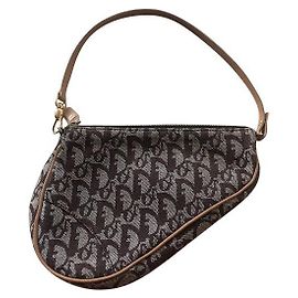 Christian Dior Mini Saddle Sac Marron Coton Marron