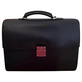 Louis Vuitton-Louis Vuitton Black Epi Leather Robusto 2 Compartment Briefcase-Black