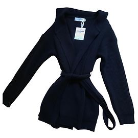 Dior Jacke aus Kaschmir und Wolle Eggshell Navy Blue Aus weiß Marineblau