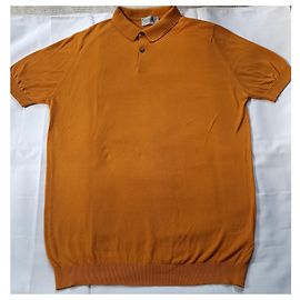 Polo John Smedley in cotone giallo senape Senape