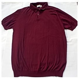 Polo John Smedley Burdeos de Algodón Sea Island M Burdeos