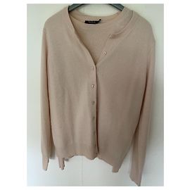 Autre Marque Pullover und Jacke aus Kaschmir in Beige Rosa mit Knöpfen Beige
