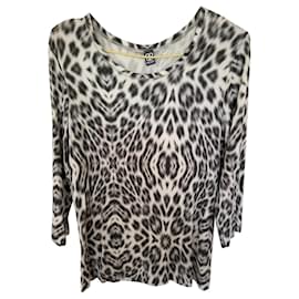 Basler Grauer Strickpullover mit Moiré-Muster Grau