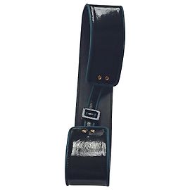 Yves Saint Laurent Breiter Gürtel aus Lackleder Schwarz Blau Schwarz Andere
