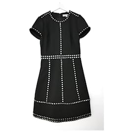 Michael Kors-Michael Kors Studded Crepe Dress-Black