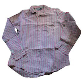 Polo Ralph Lauren-Chemise coton rayé, taille L.-Multicolore
