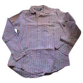 Polo Ralph Lauren Camisa de algodón a rayas, Talla L. Multicolor