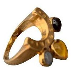 Bulgari Allegra ring in yellow gold with amethyst peridot and topaz Gold hardware