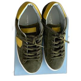 Philippe Model Basket Kaki Jaune