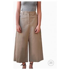 Kenzo Calça larga culotte cortada Bege