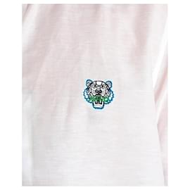 Kenzo-camisa casual upperr Crest-Blanco