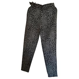 Georges Rech-calça, leggings-Cinza,Estampa de leopardo