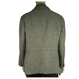 Corneliani-Corneliani Collection CC Gray Wool Cashmere Button Front Men's Blazer Jacket 58-Grey