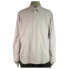 Ermenegildo Zegna-Ermenegildo Zegna Purple Grid Check Jacquard Shirt Long Sleeve Cotton Mens XXL-Purple