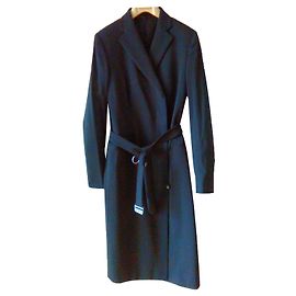 GUCCI WOOL TRENCH COAT. Black
