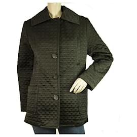 Gianni Versace-Versus Gianni Versace Black Jacquard Button Front with Pockets Jacket size 42-Black