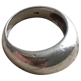 Autre Marque-Silver dome ring. Minimalistic. marked 925.-Silvery