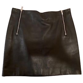 Saint Laurent Gonna di pelle Nero