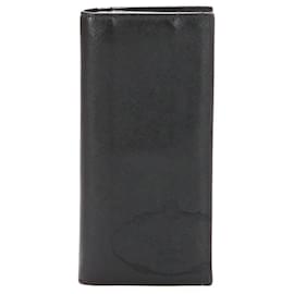 Prada-Prada Leather Vertical Wallet  in black calf leather leather-Black