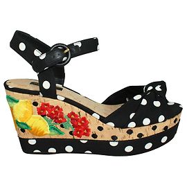 Dolce & Gabbana Cunhas de bolinhas com bordado floral Outro