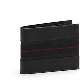 Salvatore Ferragamo-Ferragamo Leather Bi-Fold Wallet  in black calf leather leather-Black