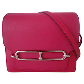 Hermès-Hermes mini Roulis bag-Pink,Prune