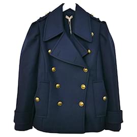 Michael Kors-Michael Kors Collection AW19 Pea Coat-Azul marinho