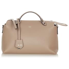 Fendi-Fendi Brown By The Way Leather Satchel-Brown