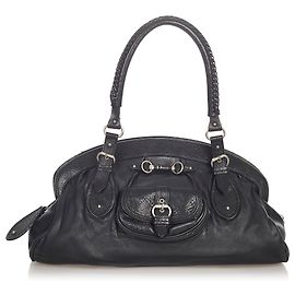 Bolso de mano Dior My Dior Frame de cuero negro Negro