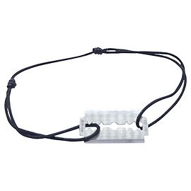 Dinh Van Hoja de afeitar de oro blanco Plata