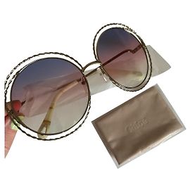 Gafas de sol Chloé Carlina Twist Rosa Morado Metal Rosa Púrpura