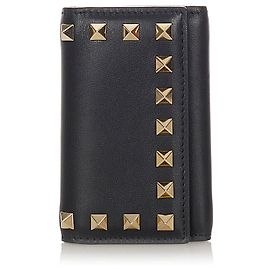 Étui à clés Rockstud noir Valentino Noir
