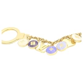 Louis Vuitton-LOUIS VUITTON Porte Cles Cianne Pastilles Charm Chain Gold M65386 LV Auth 24591-Golden