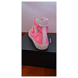 Saint Laurent-Bedford high neakers - fluo fuchsia-Fuschia