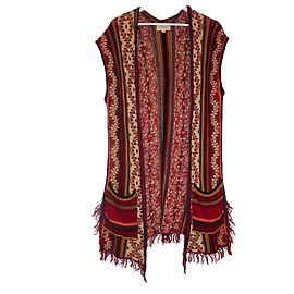 RARO RALPH LAUREN OVERSIZED SLEEVELESS OPEN CARDIGAN Multicor