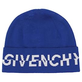 Givenchy Gorro de lã com logotipo Azul