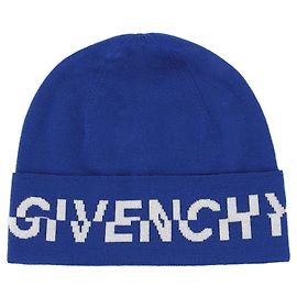 Givenchy Berretto in lana con logo Blu