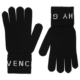 Givenchy Gants en laine à logo Noir