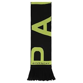 Givenchy Sciarpa da calcio con frange con logo Nero