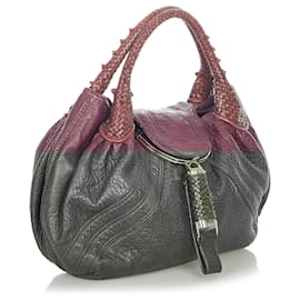 Fendi-Fendi Purple Spy Leather Handbag-Purple