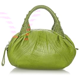 Fendi-Fendi Brown Spy Mini Leather Handbag-Brown