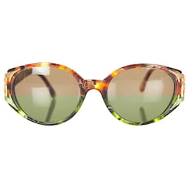 Fendi-Fendi Brown Round Tinted Sunglasses-Brown,Black