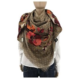 gucci bloom scarf new Rosso Beige