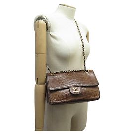Chanel BOLSA DE CROCODILO TIMELESS / CLASSIC Marrom