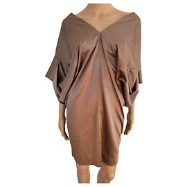Robe Maje neuve étiquetée modèle BALMORAL beige/bronze irisé Beige Doré Bronze