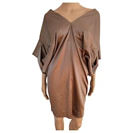 Maje-Nuevo vestido Maje etiquetado BALMORAL modelo beige / bronce iridiscente-Beige,Dorado,Bronce