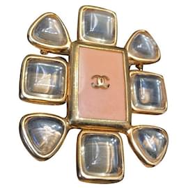 Chanel-Pins & brooches-Pink,Golden