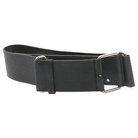 GUCCI Belt Leather Black Auth 24743 Black